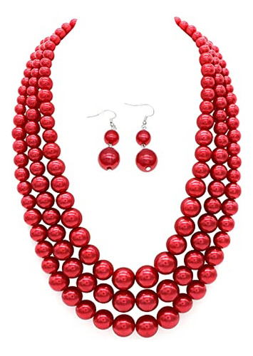 Cioou Collar De Perlas Para Mujer Multi St B0894khgsm_130324
