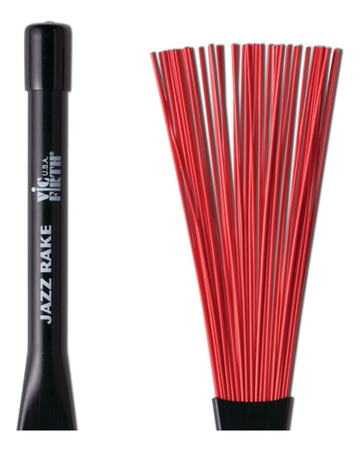 Vic Firth Rastrillo Jazz  Plástico Rojo