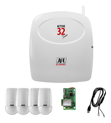Kit Active 32 Duo S/ Teclado Cabo Prog Mod Mw01 4 Sensor Jfl