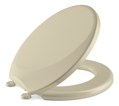 Assento sanitário Tigre Suavit de poliuretano com forma oval bege liso