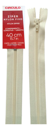 Pacote/kit 10 Zíper Nylon Fixo (n3) 40cm Circulo (mesma Cor)
