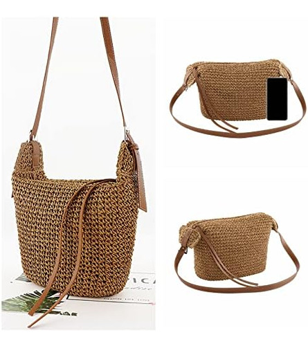 Ayliss Bolso De Paja Para Mujer, Bolso Pequeño De Verano Par