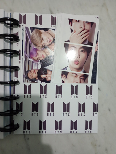 Cuaderno Inteligente De Bts K-pop Con Stickers Y Accesorios Negro