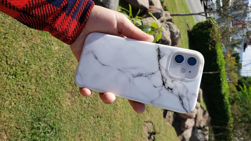 Funda Mármol Color Blanco Y Rosa Para iPhone