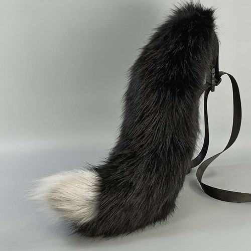 Diadema Ajustable De Piel Con Forma De Cola De Lobo (10 #mol