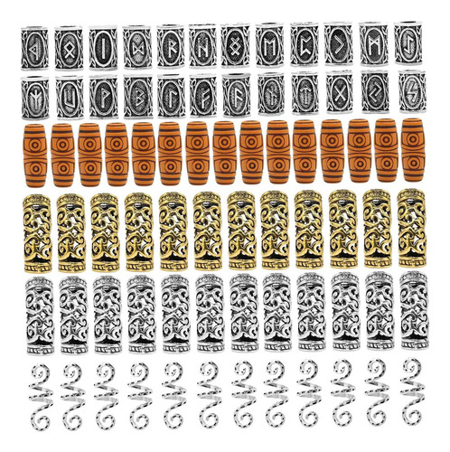 Perlas Para Barba Vikinga, Joyas Para El Pelo, Runa, Bigote,