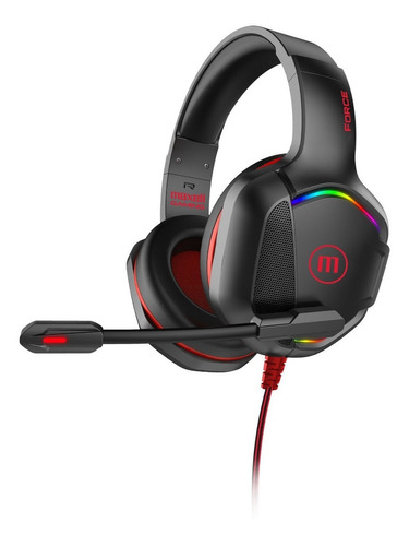 Audífonos Gamer Maxell Headset Force9 Jack 3.5 Conector Usb Luz Rgb Control De Volúmen