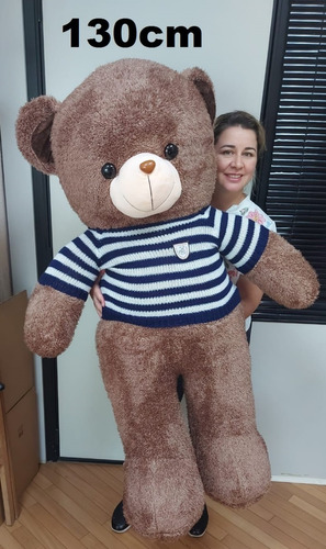 Urso Gigante Marrom Suetter Pelúcia 130 Cm 1,3 Mts Vai Cheio