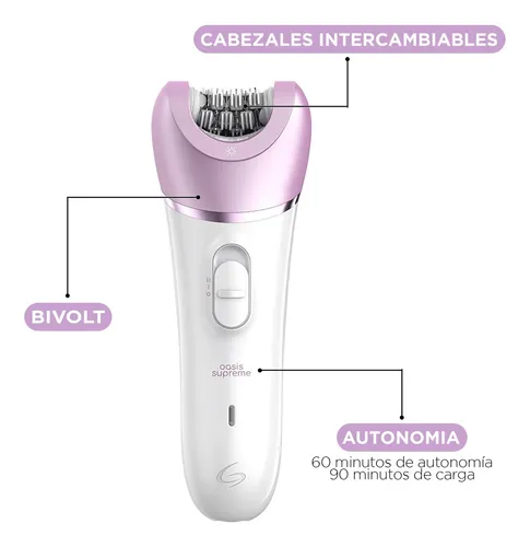 Depiladora Inalámbrica Gama Oasis Supreme Resistente Al Agua