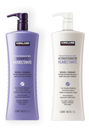 Pack Shampoo Acondicionador  Hidratante 1 Lt C/u Kirkland