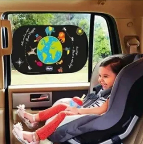 Imagen 4 de 6 de Parasol Chicco Para Auto Por Estatica + Bolsita De Viaje