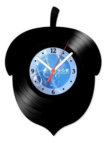 Relógio Disco De Vinil Diversos Bolota Do Carvalho - Vdi-170 Estrutura Preto Fundo Preto