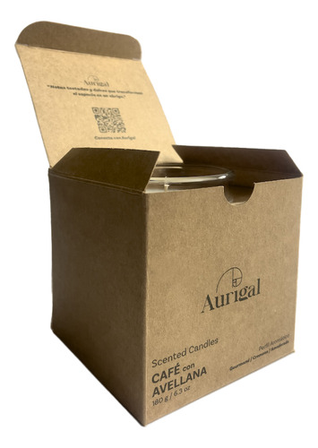 Vela Aromática De Café Con Avellana 180 Gr - Aurigal