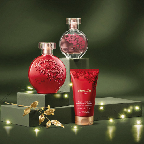 Kit Presente Natal Floratta Red (3 Itens)
