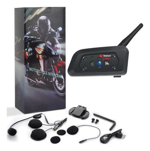 Intercomunicador Motocicleta Para Casco Bluetooth 1pcs, Ip65