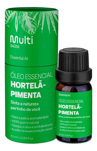 Oleo Essencial De Hortela Pimenta 10ml - Multi Saude - Hc407