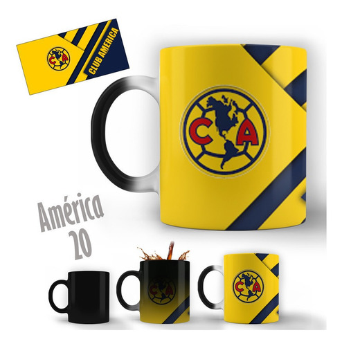 Taza Mágica Club América Diseño 20 Personalizable
