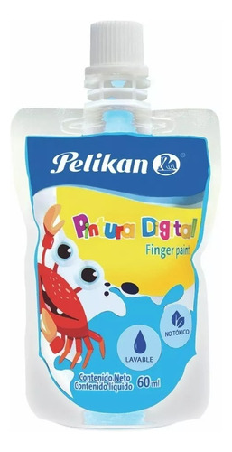 Pintura Digital Preescolar Dedos Pelikan 60ml Elegir Color