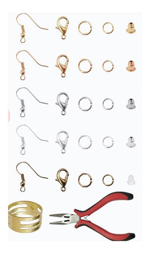 pinzas accesorios plateados y cables Cian Antiguo accesorios de joyería Kit de joyería para hacer joyas kit de reparación de joyas incluye alicates 