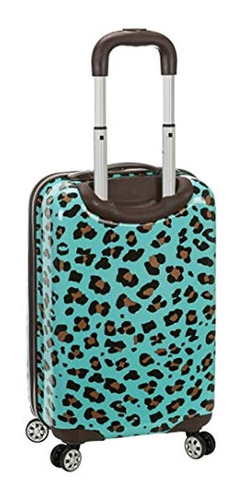 Rockland Equipaje De Piel De 20 Pulgadas, Leopardo Azul, F19