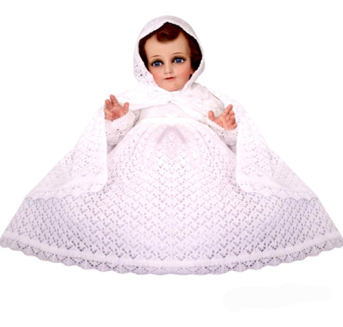 Vestido Tejido Para Niño Dios Blanco Y Beige