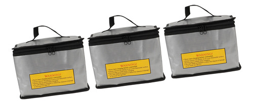 Bolsa Segura For Baterías Lipo, 3 Piezas, A Prueba De Fuego