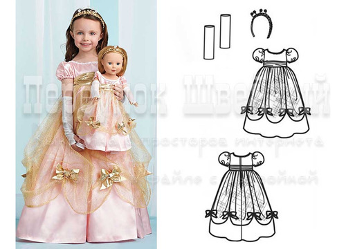 Patrón Molde Niña Vestidos Princesa Hada Karen