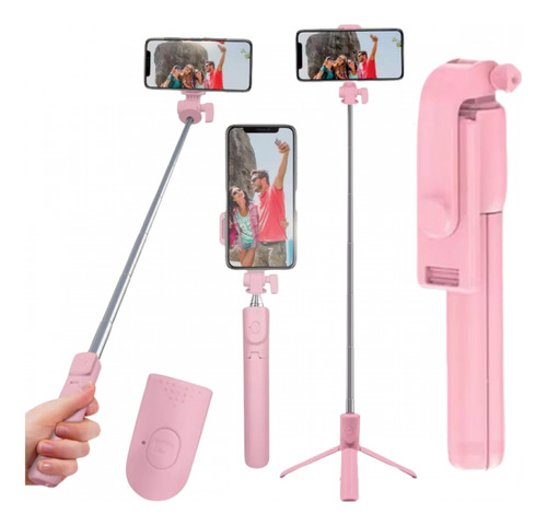 Bastão De Selfie Tripé Com Controle Bluetooth