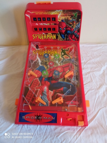 Imagen 1 de 2 de Pinball Spiderman Con Luces Y Contador De Puntos