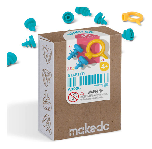 Makedo Starter 036 | Paquete De Inicio De Construccin De Car