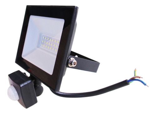 2 Pack Reflector Led 30w Con Sensor D Movimiento Exterior Mg Carcasa Negra Luz Luz Fría 6500k