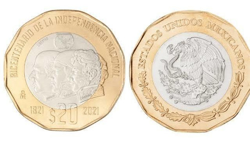 Moneda De $20 Pesos Bicentenario De La Independencia
