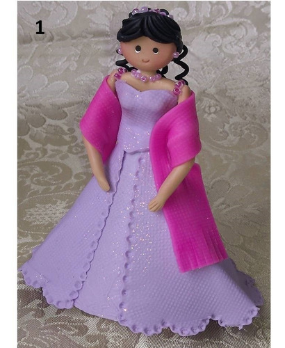 Tope De Tortas,quinceañeras De 15 Cm Hechas En Masa Flexible