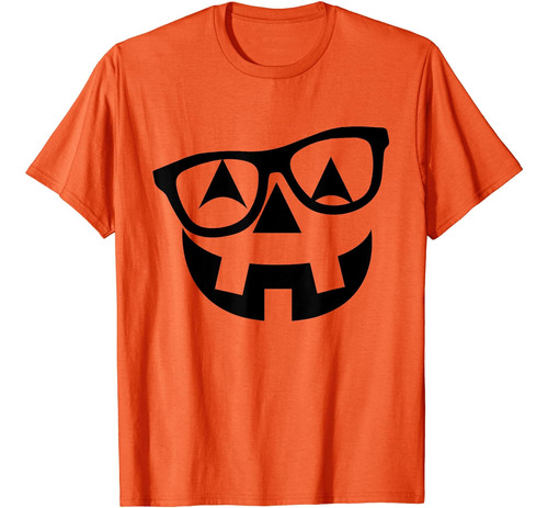 Camisa De Calabaza Con Gafas, Camiseta De Calabaza Nerd