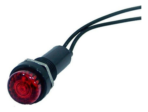 100-lampada Piloto Olho De Boi Xd8-2 110v Vermelho