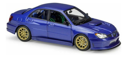 Welly Subaru Impreza Wrx Sti Blue 1/24 Diecast Modelo De Coc