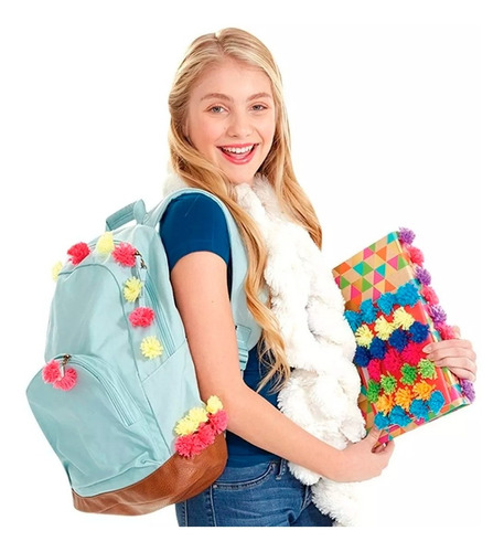 Imagen 5 de 9 de Pom Pom Wow Set Arte Starter Decoracion Pompones Diy Mm Edu
