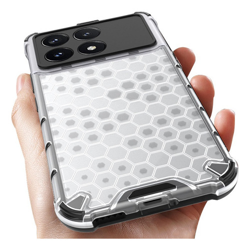 For Poco X6 Pro 5g Honeycomb Pattern Lens Cover Armor Case )