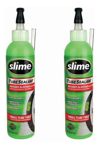 Selante Slime Uso Pneus Câmara 237ml Bike Moto 2 Unidades