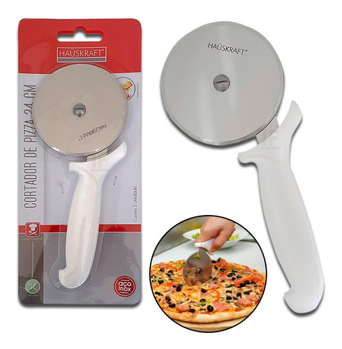 Cortador De Pizza Em Inox 24cm Profissional Branco Original