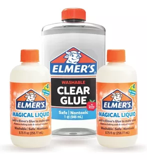 Pack Básico Para Hacer Clear Slime Con Activador Elmer's 3p