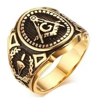 Comprar Anel Maçonaria Maçom Folheado Ouro 18k Grau 33 Compasso