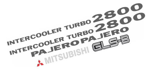 Kit Adesivos Pajero 2800 Gls-b Em Cinza Escuro P28002 Fgc