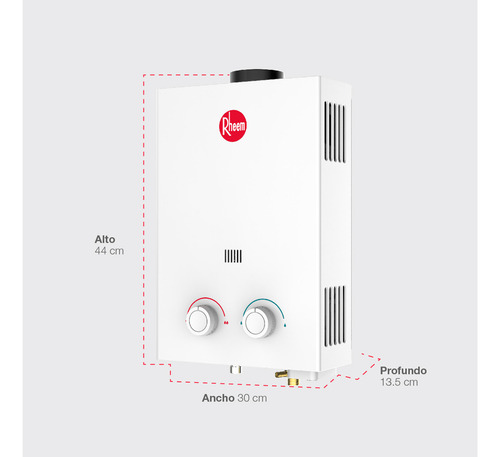 Calentador De Agua Rheem Instantáneo Gas Natural 7 Kw