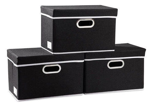 ~? Caja De Almacenamiento Plegable Prandom Con Tapa [3-pack]