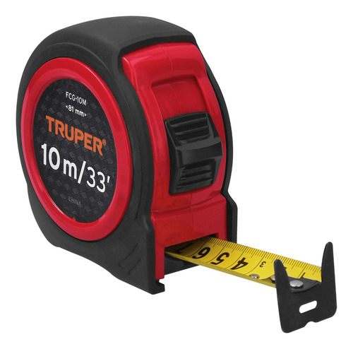 Flexometro Compacto 10 M Con Grip, Cinta 25 Mm