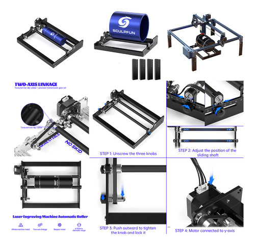Grabador Láser Sculpfun S30 Pro Max 20w Y Rodillo
