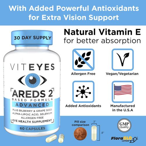 Viteyes Areds 2 Advanced Apoyo Macular Vitaminas 60 Cápsulas