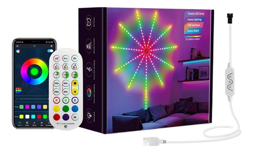 Tira De Luces Led De 5 V Con Luz De Fuegos Artificiales