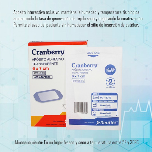 Apósito Adhesivo Transparente 6x7cm - 1 Caja De 100 Unidades
